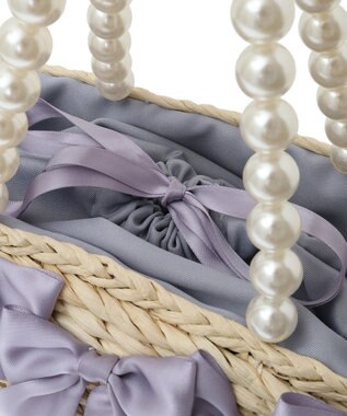 EC限定パールハンドルリボンカゴバッグ / Maison de FLEUR