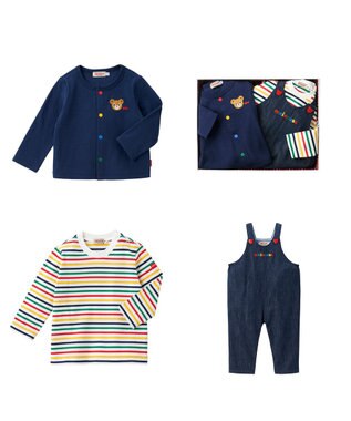 ミキハウス】 オーバーオールギフトセット【BOX付き】 / MIKI HOUSE