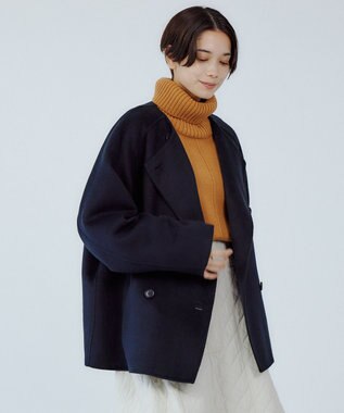 撥水】ウール混リバー ショートコート / UNFILO | ファッション通販