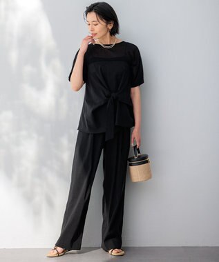 洗える】リネンレーヨンストレッチ キャミソール ブラウス / 23区