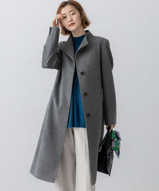 ウールカシミヤビーバー スタンドカラー コート / 23区 L