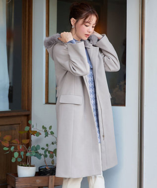 2WAYフード付きフェイクウールコート / Tiaclasse | ファッション通販