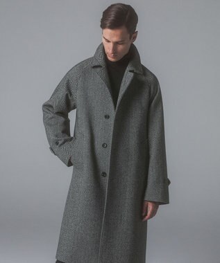 山栄毛織】カントリーツイード ステンカラーコート / GOTAIRIKU