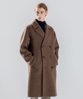 LEON掲載】【新素材】ウールキャメルリバー ダブルブレストチェスター