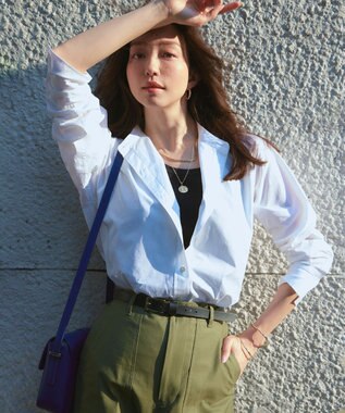 洗える】CANCLINI バンドカラー シャツ / 23区 | ファッション通販