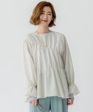 洗える】シャドーリーフ プリント ブラウス / 23区 | ファッション通販