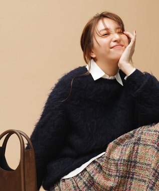 アルパカシャギー ロングニット / UNFILO | ファッション通販 【公式