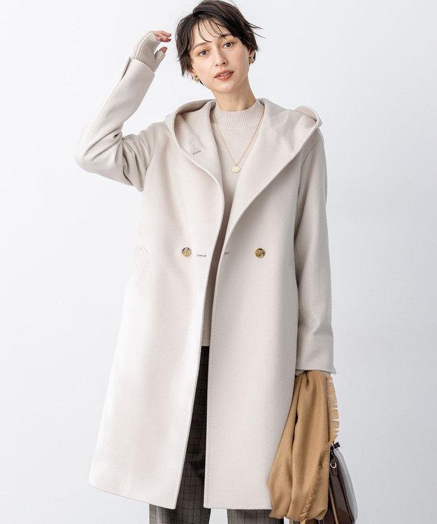 ウールカシミヤビーバー フーデット コート / 23区 L | ファッション