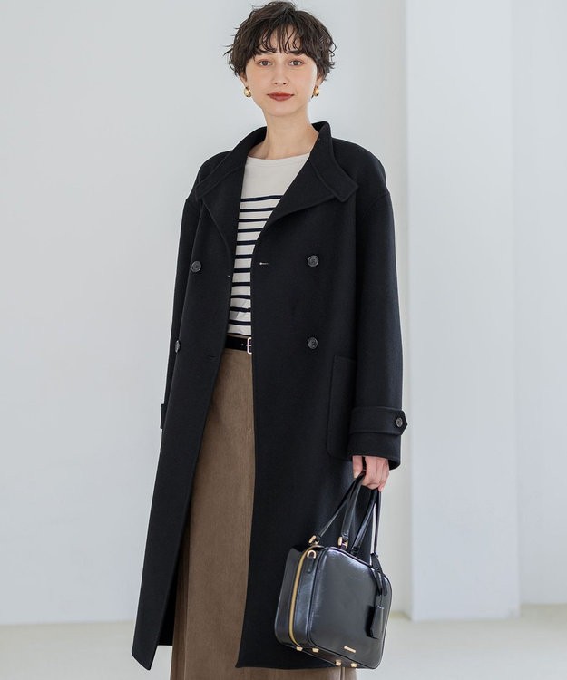 VERY掲載】MANTECOPureリバー スタンドカラーコート / 23区