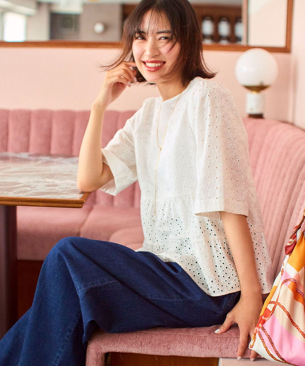 新色追加】エンブロイダリーレースフリル ブラウス / 組曲