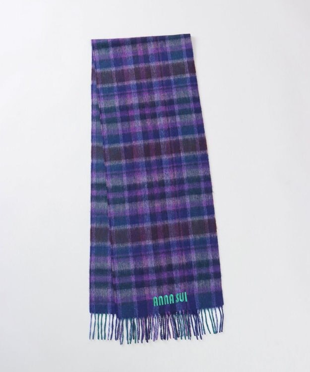 ANNA SUI（アナ スイ）】ウールチェックマフラー(WASH) / AURORA