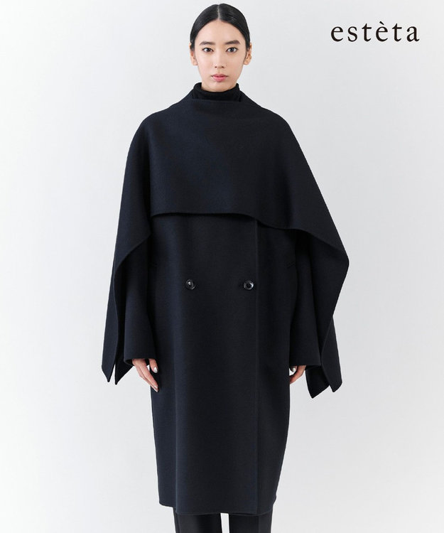 エステータ】ウールリバー ケープ付き コート / 23区 | ファッション