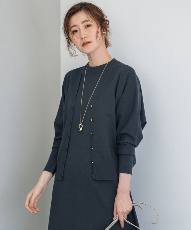 洗える】ヴィスコースストレッチ ドルマンスリーブ カーディガン / 23