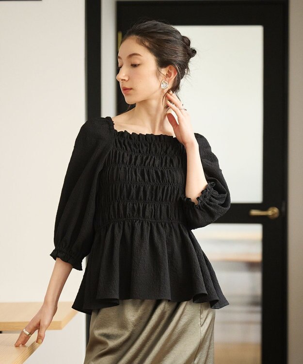 2WAYシャーリングペプラムブラウス / #Newans | ファッション通販