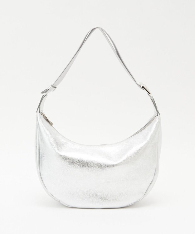 ソフトレザーラウンドショルダーバッグ【シルバー】(CE-1470-WEB