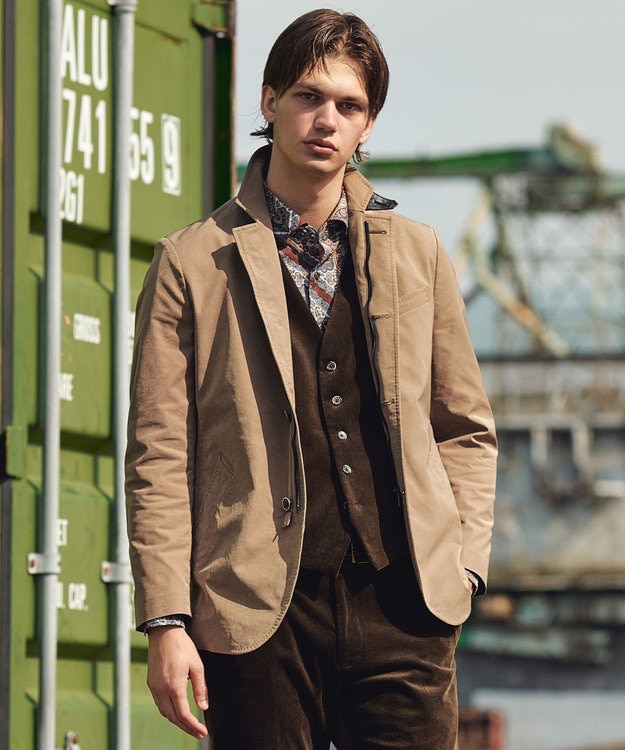 遠州産素材/オーガニックコットン】ソフトコーデュロイ ベスト