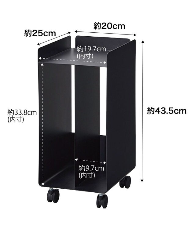ピアノ下楽譜収納ワゴン タワー ブラック / tower | ファッション通販