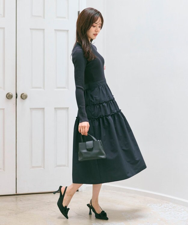 ティアードスカートドッキング ワンピース / Feroux | ファッション