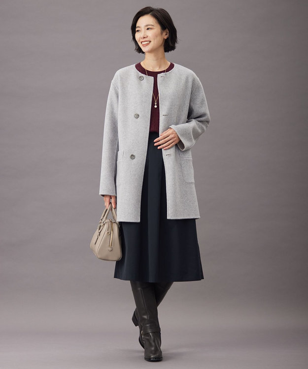 リバーシブル】ウールナイロン リバー ミドル コート / J.PRESS LADIES