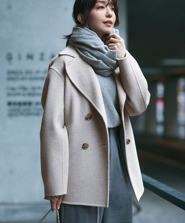 滝沢眞規子さん着用】MANTECOPureリバー Pコート / 23区 L