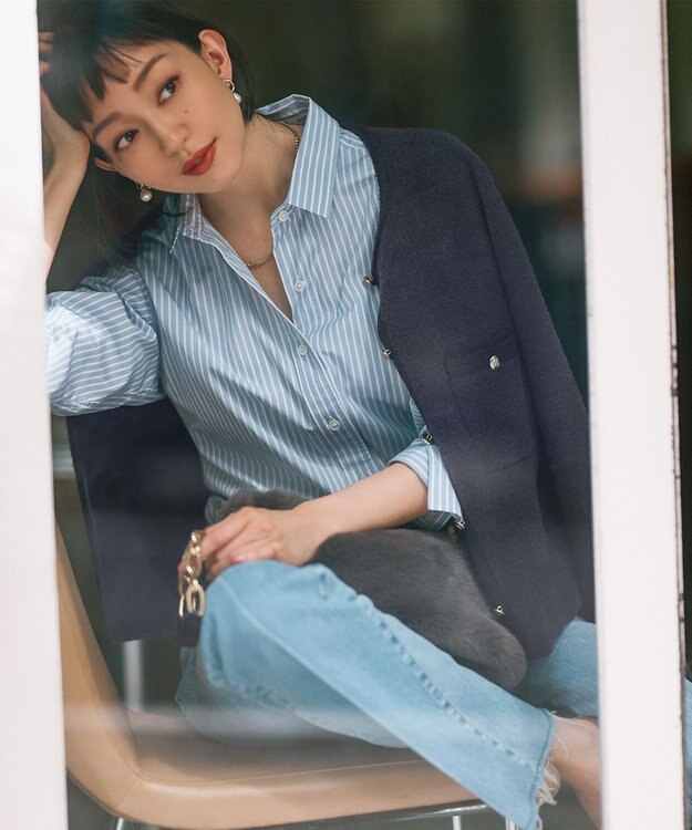 CLASSY.2月号掲載/洗える】CANCLINI ベーシック シャツ / 23区