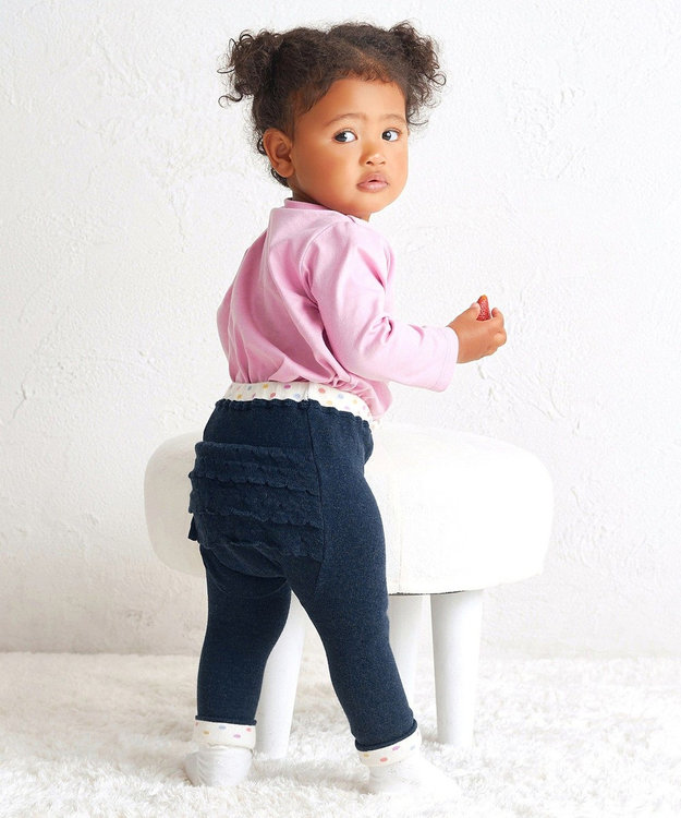 70-100cm】 おしりフリル 9分丈ベビースパッツ / MIKI HOUSE HOT