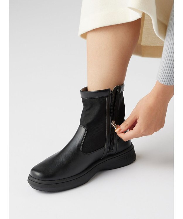 美品 アシックス ペダラ ゴアテックス サイドジップ ショートブーツ