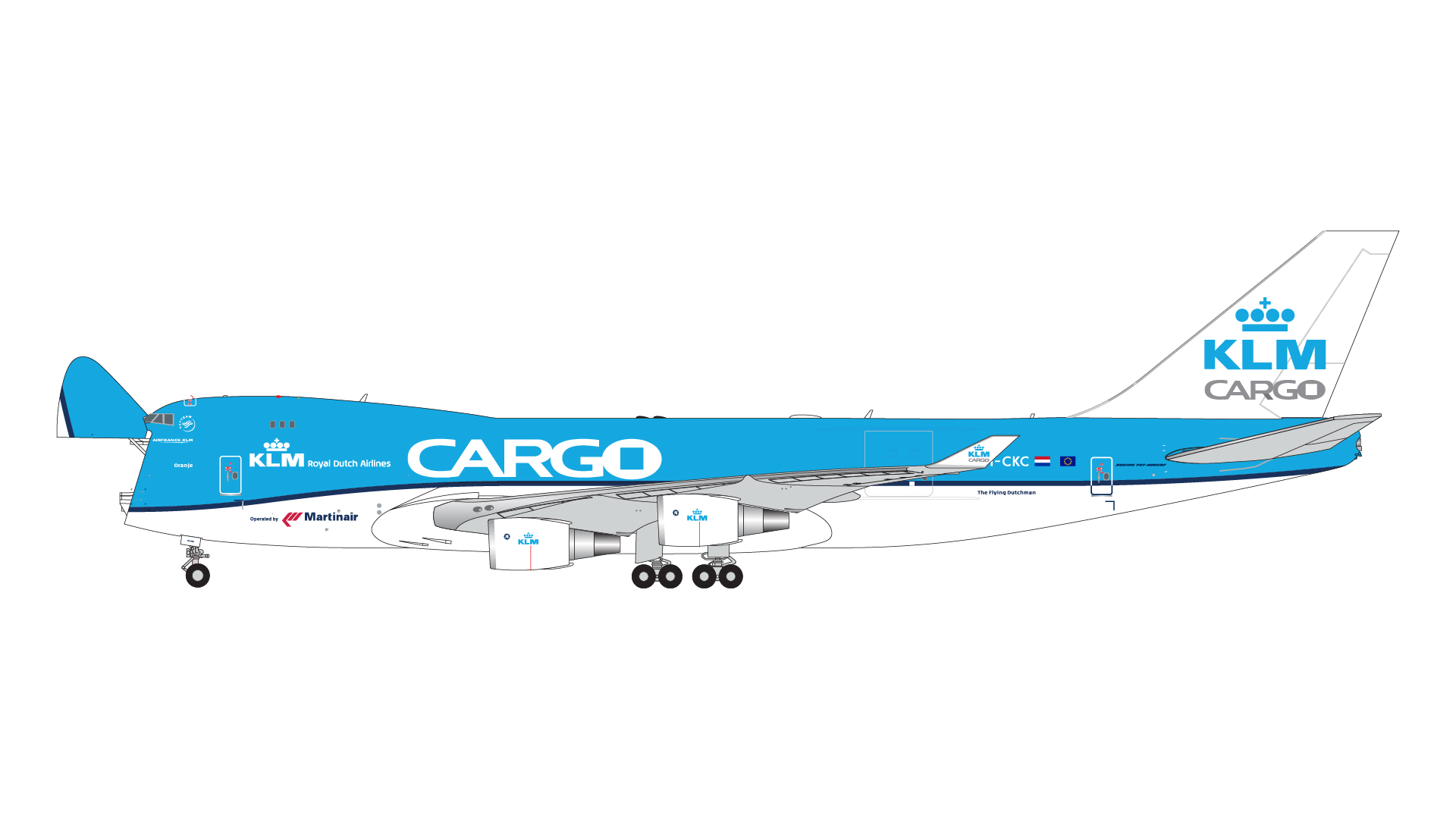 GJKLM2077 GEMINI JETS KLM CARGO/ Martinai / KLMカーゴ / マーチン