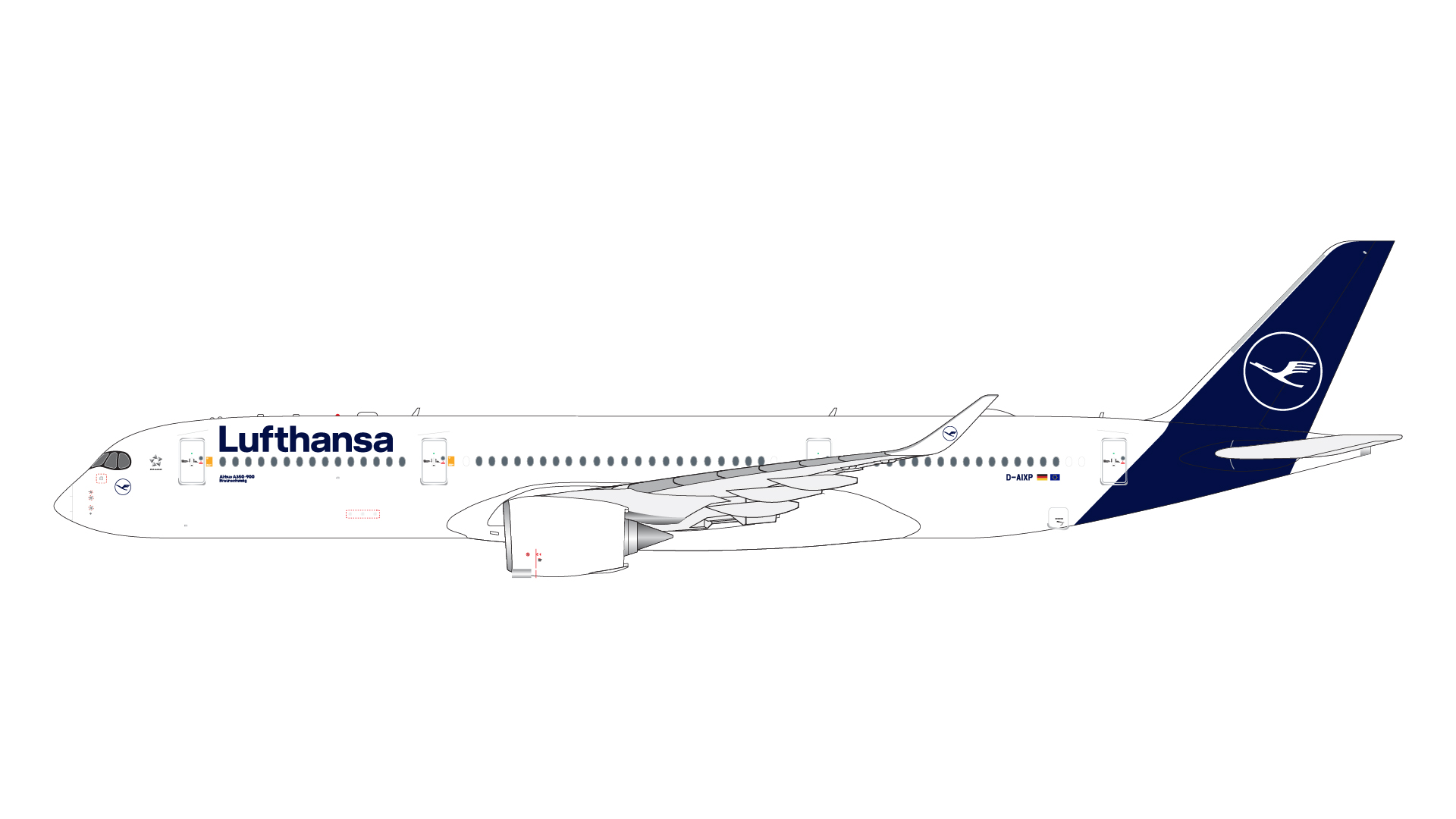 GJDLH2052 GEMINI JETS Lufthansa / ルフトハンザドイツ航空 A350-900