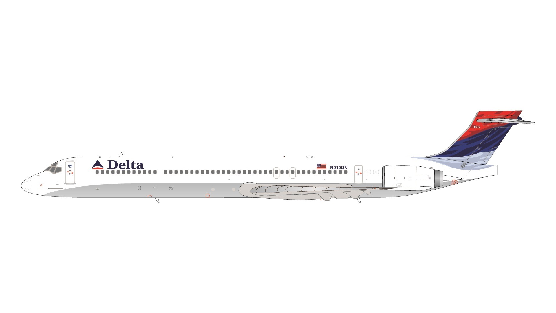 G2DAL818 GEMINI 200 Delta Air Lines / デルタ航空 MD-90 N910DN