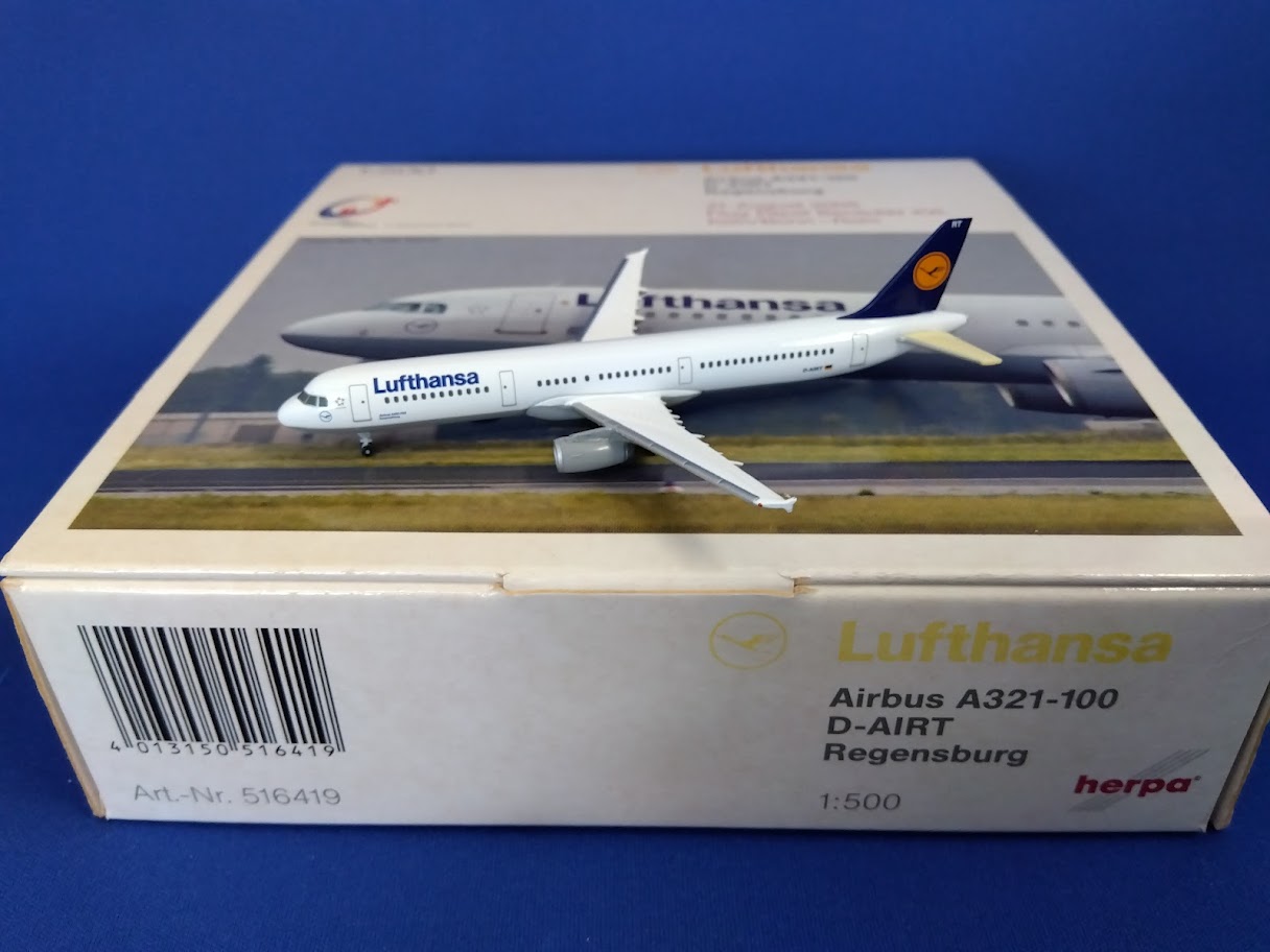 516419 Herpa Lufthansa / ルフトハンザドイツ航空 A321 D-AIRT プラ
