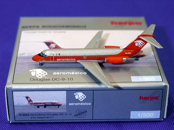 513623 Herpa Aeromexico / アエロメヒコ DC-9-10 XA-SOH 1:500 完売