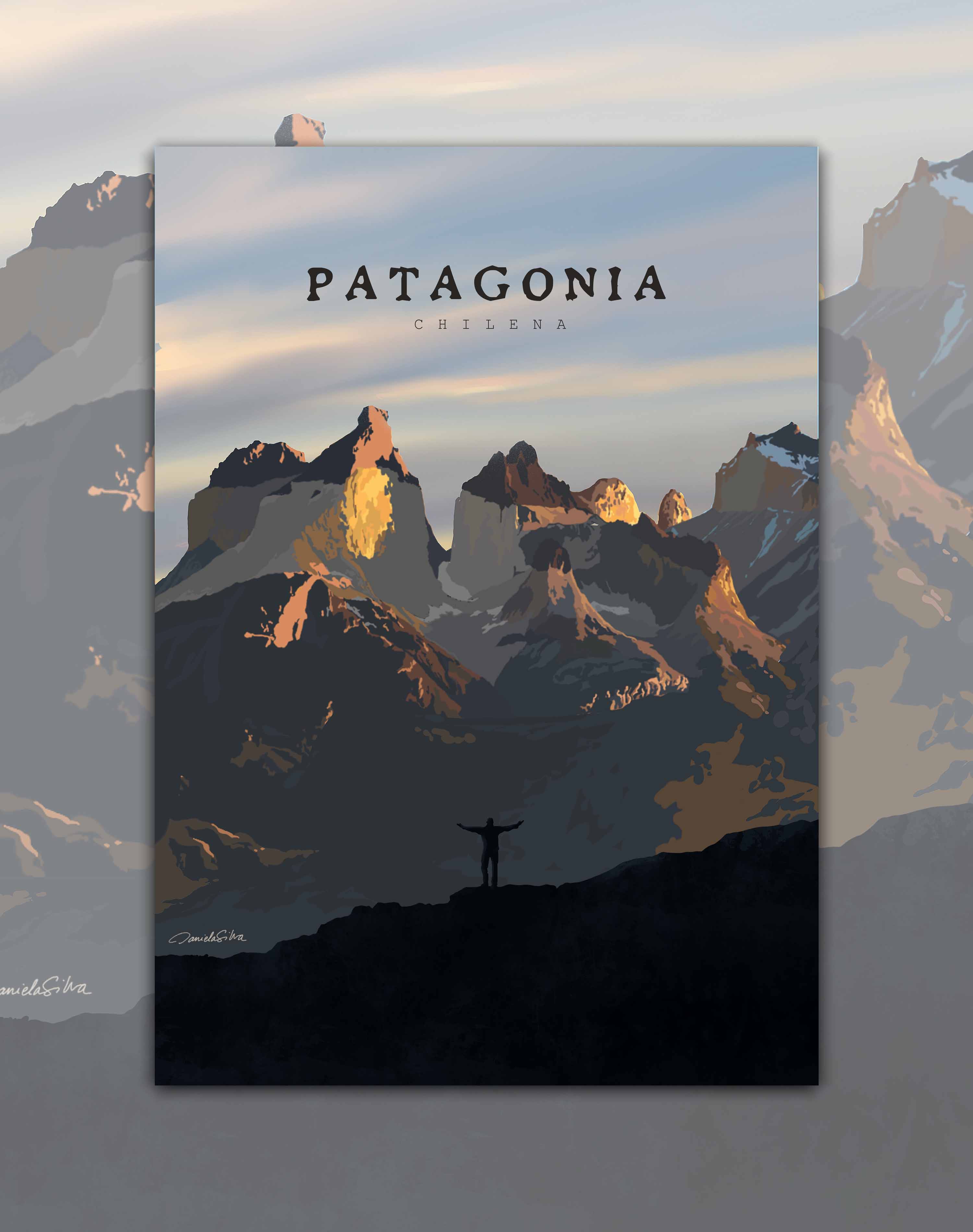 Poster Patagonia y Cuernos - Lámina – Creado en Chile