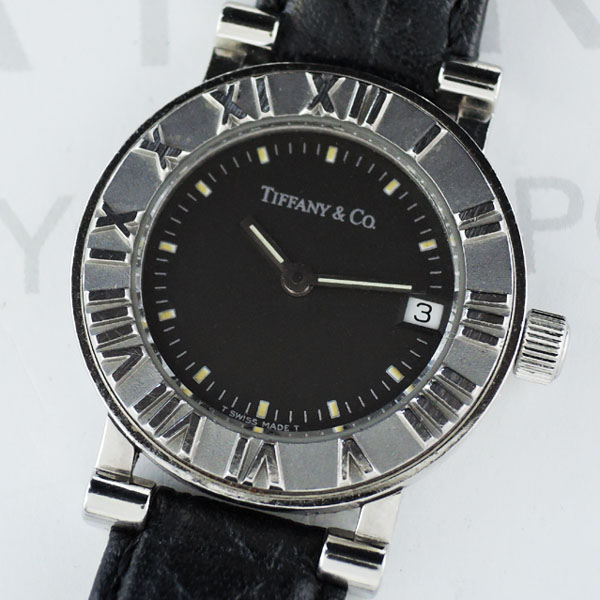 TIFFANY & Co. アトラス 純正レザーベルト レディース クォーツ 腕時計