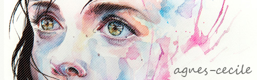 にじみ・はねをアクセントにあっという間に幻想的な絵を描き