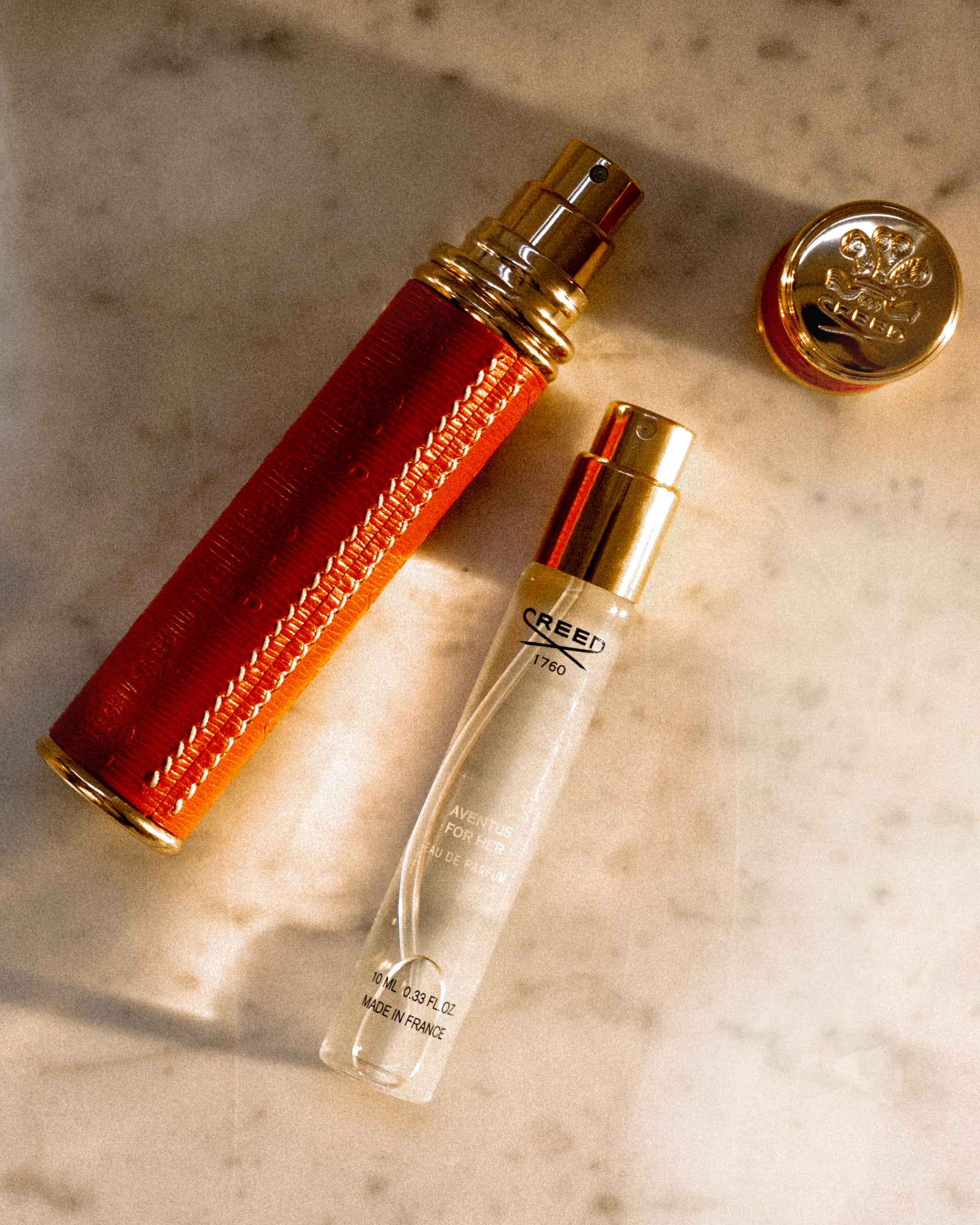 Refillable Travel Perfume Atomizer 10ml - Gold/White