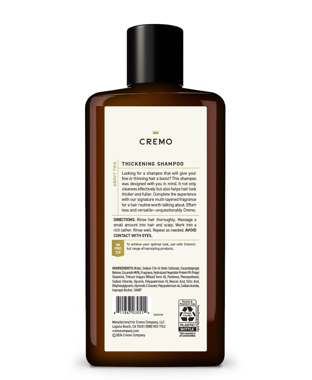 Quality Thickening Juniper & Eucalyptus Shampoo & Conditioner | Cremo