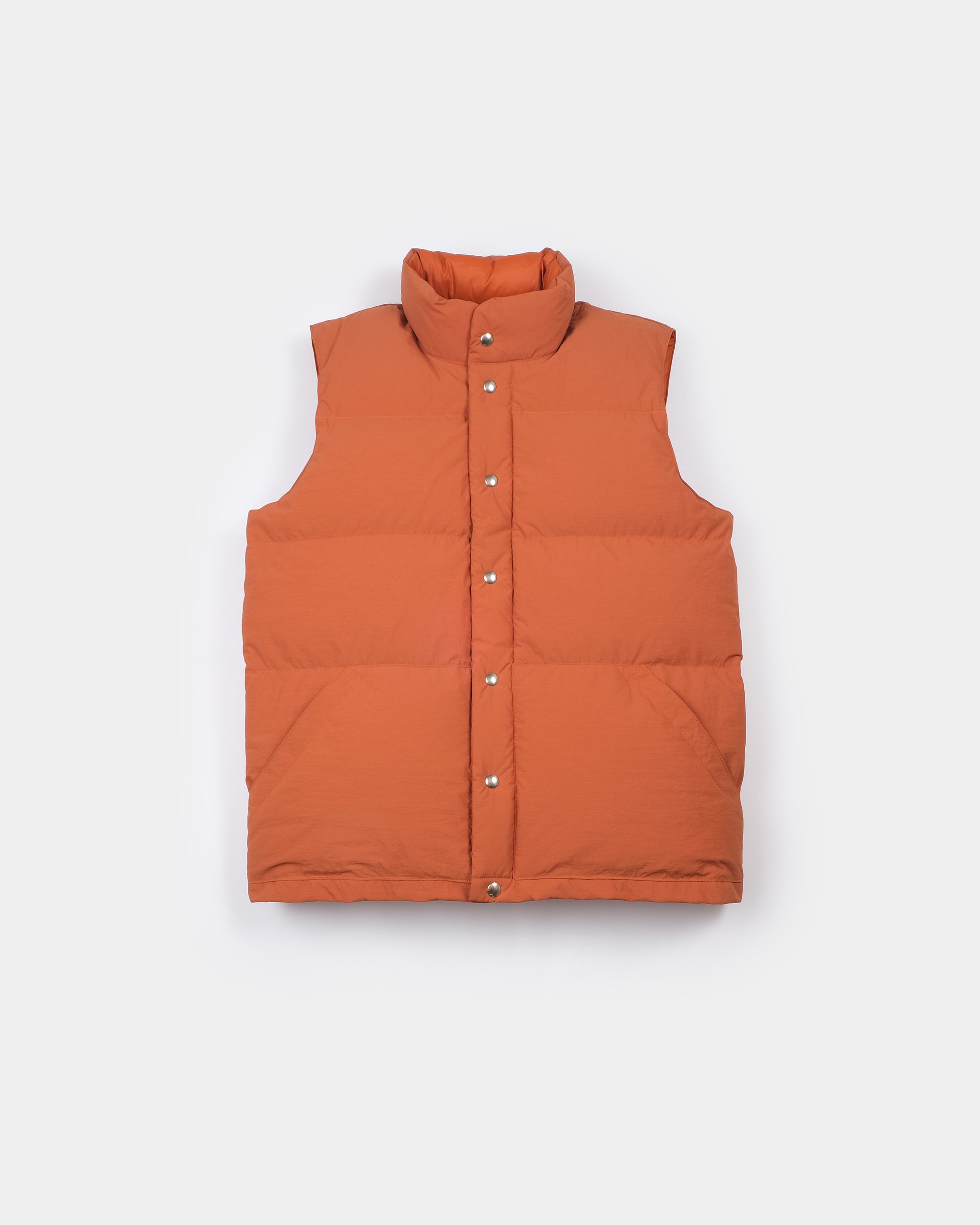 Crescent Down Works Down Italian Vest | Recycled Ripstop | Orange