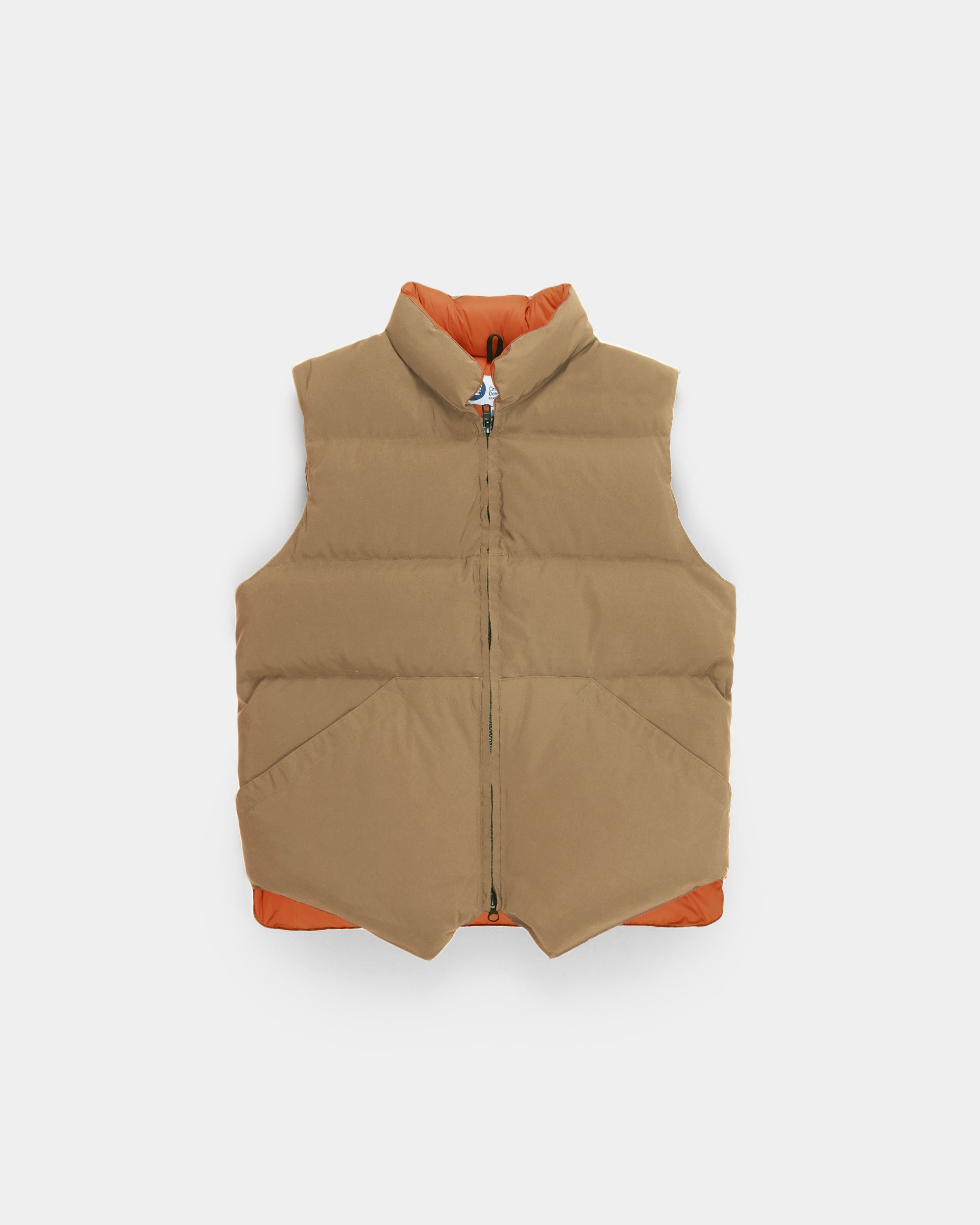 Crescent Down Works North by Northwest Vest | Tan & Rust
