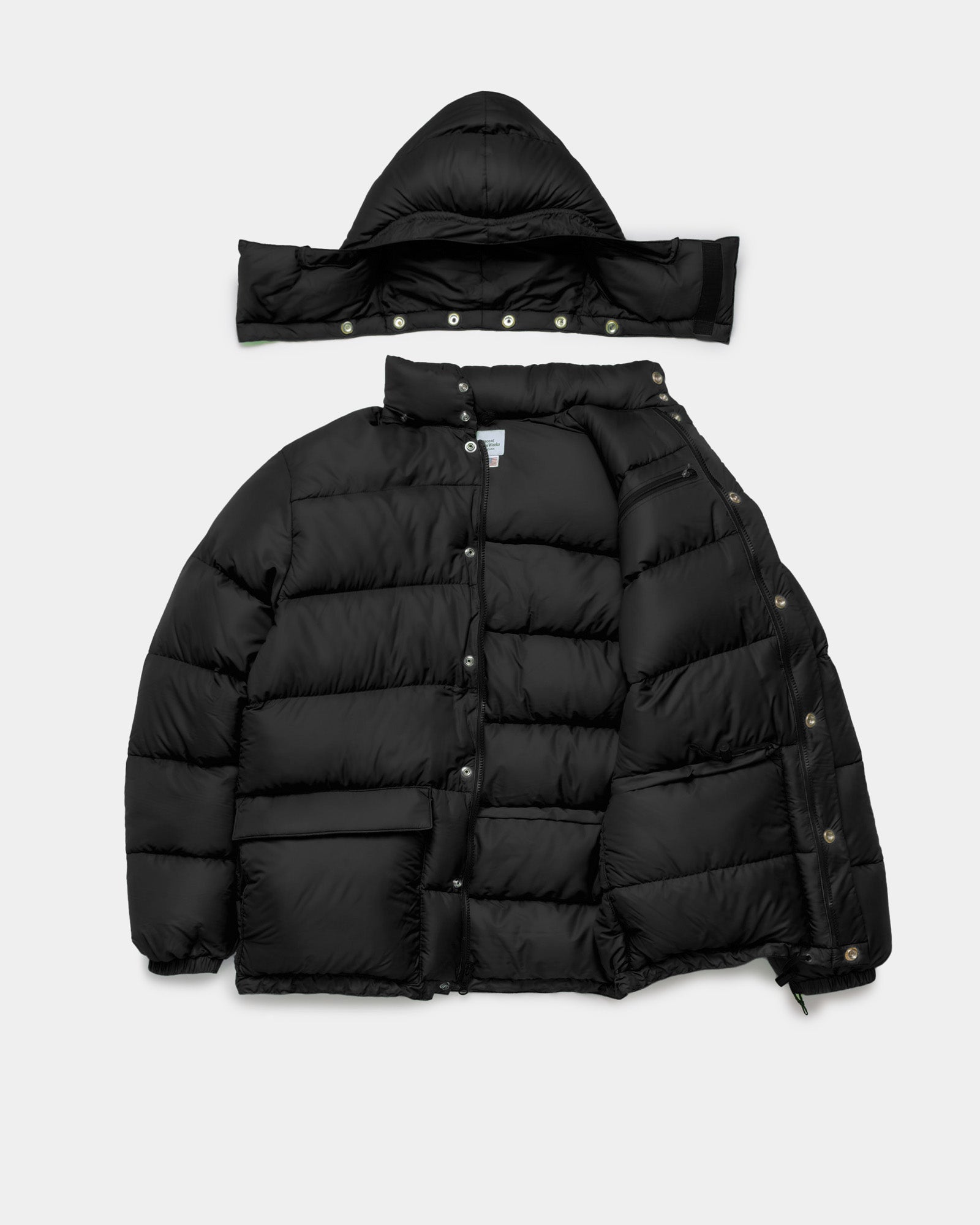 Crescent Down Works Classico Down Parka | Streakfree Nylon | Black