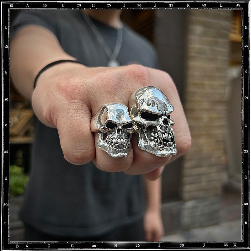 Psycho S.O.B Killer Skull Ring - Crazy Pig Designs