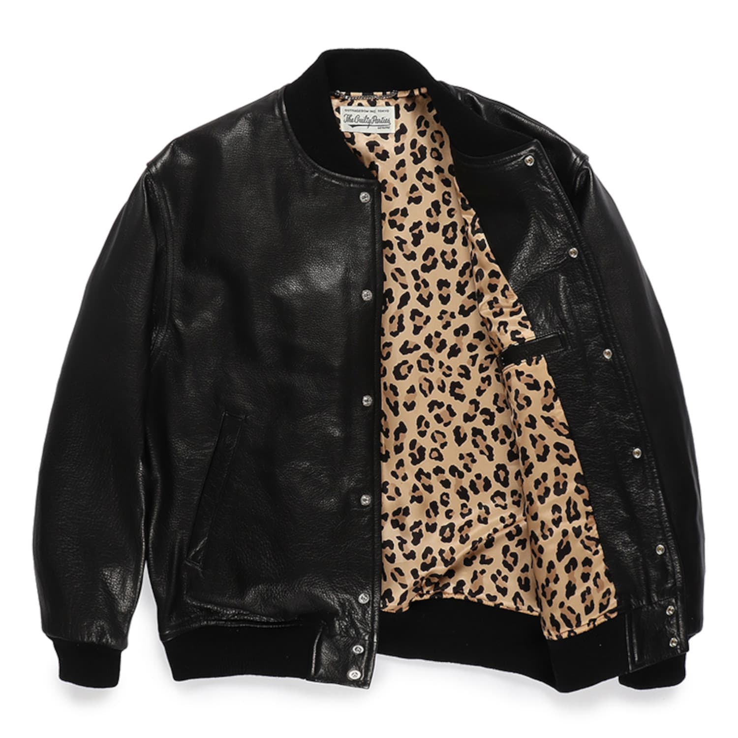 Leather Varsity Jacket 23FW-WMO-BL03 | WACKOMARIA 2023 Fall/Winter