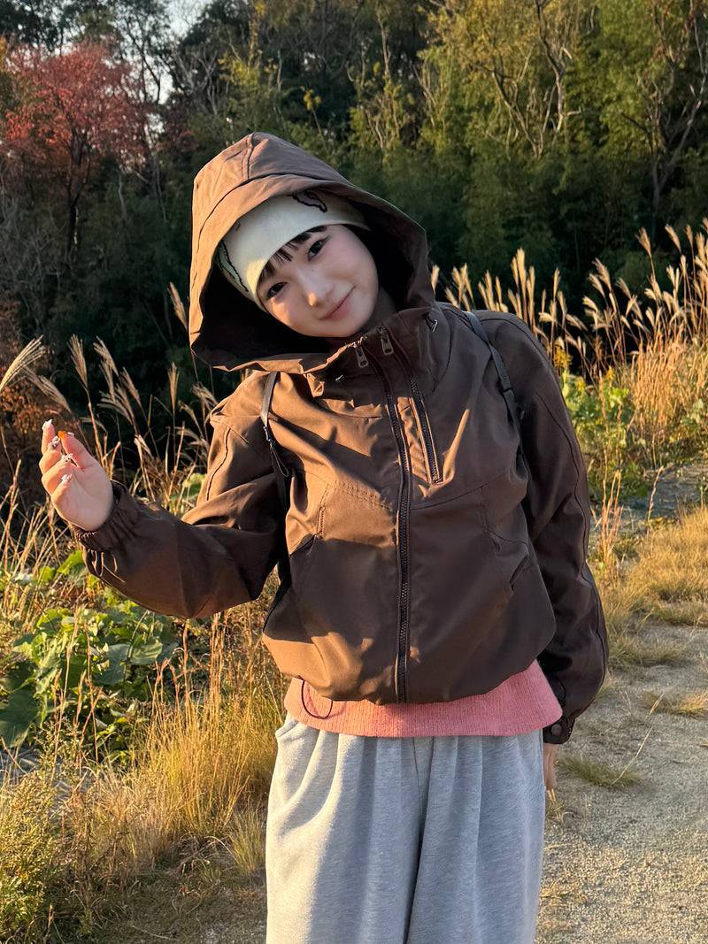 ブラウンナイロンパーカー DPB85371 – CRAMMY