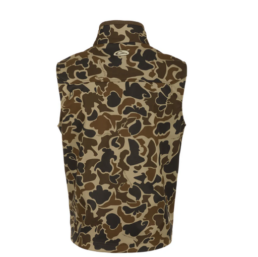 DRAKE Men's Windproof Softshell Old School Camo Vest - DS7523
