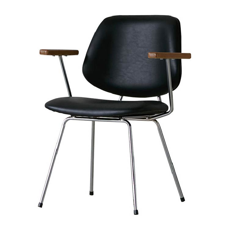 アボック ダイニングチェア 肘付 クロム脚 | 家具・インテリア通販