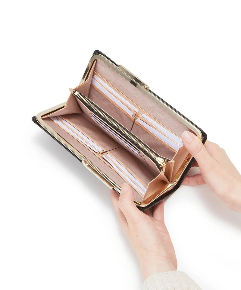 LUCIA ルチア イタリアンレザー リザード型押し がま口長財布