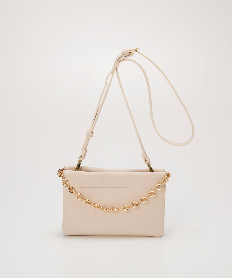 スムース レザー チェーン付き スワローマチ ミニ ショルダー バッグ