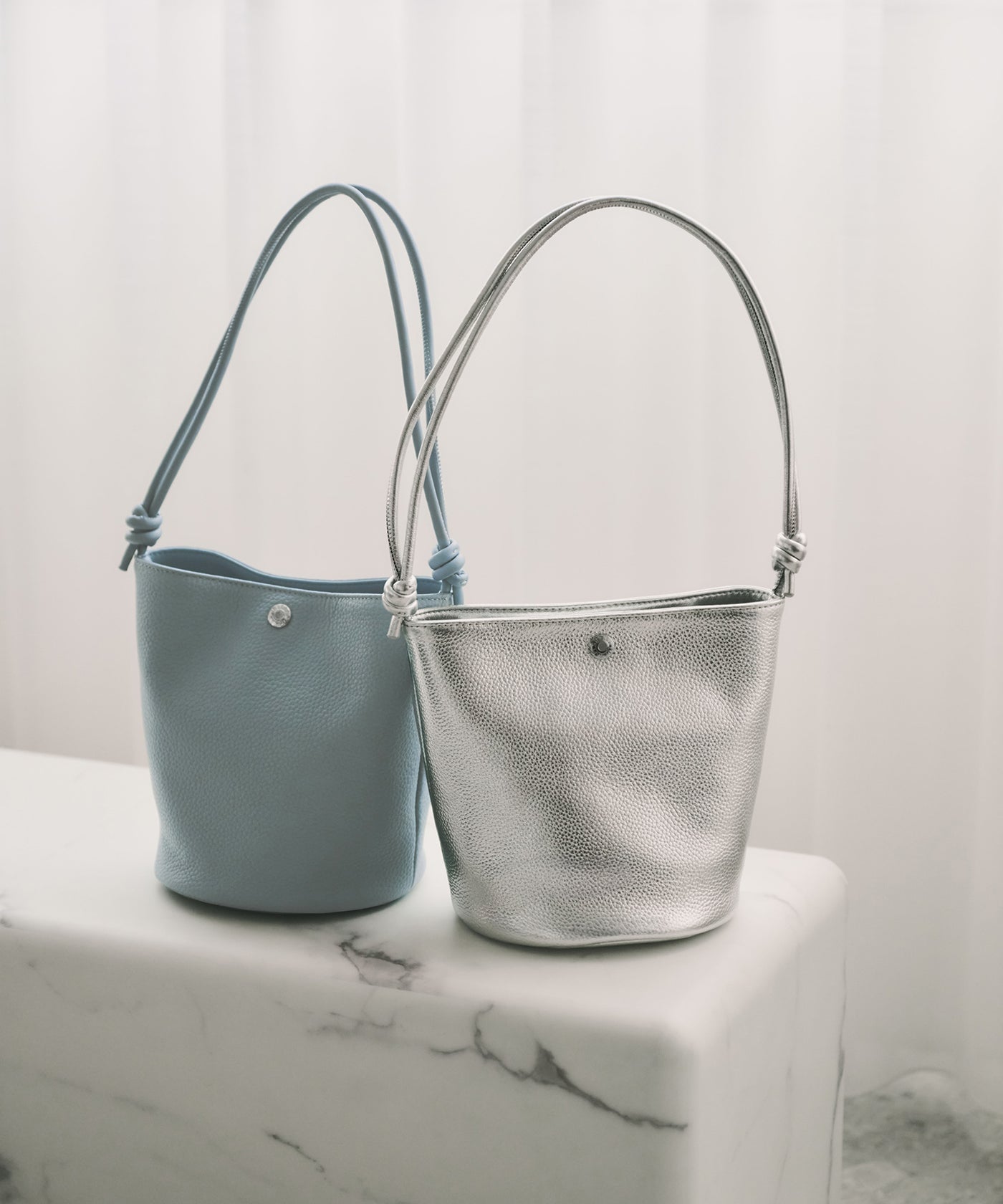 新色追加】シュリンクレザー ノットハンドル 2way ショルダーバッグ