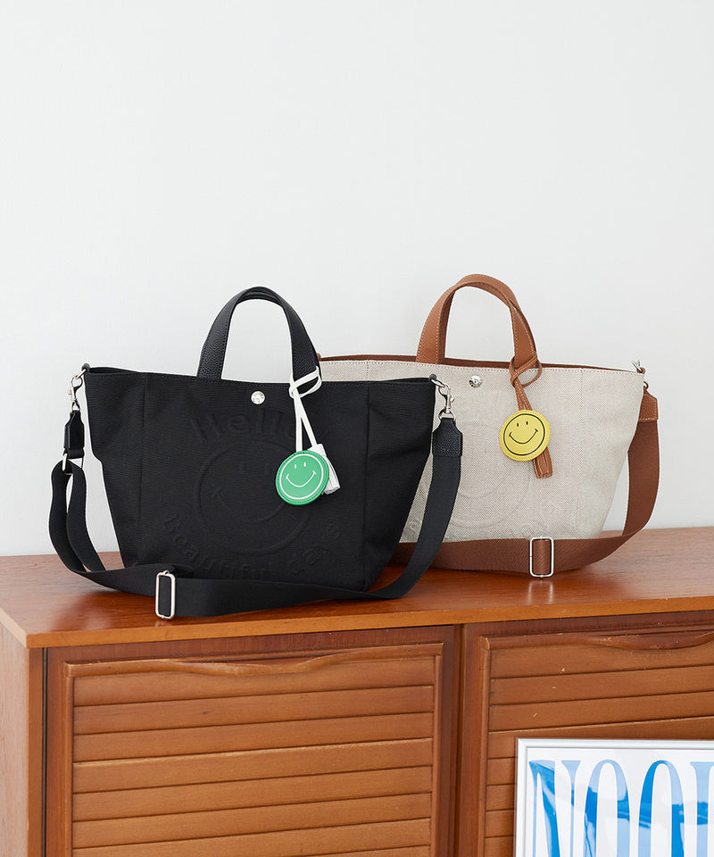 SMILE COLLECTION エンボス スマイル 2way トートバッグ /スマイル