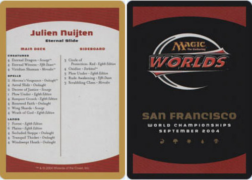 WorldChampionshipDecks2004⭐︎JulienNuijten Amazon.com: MtG